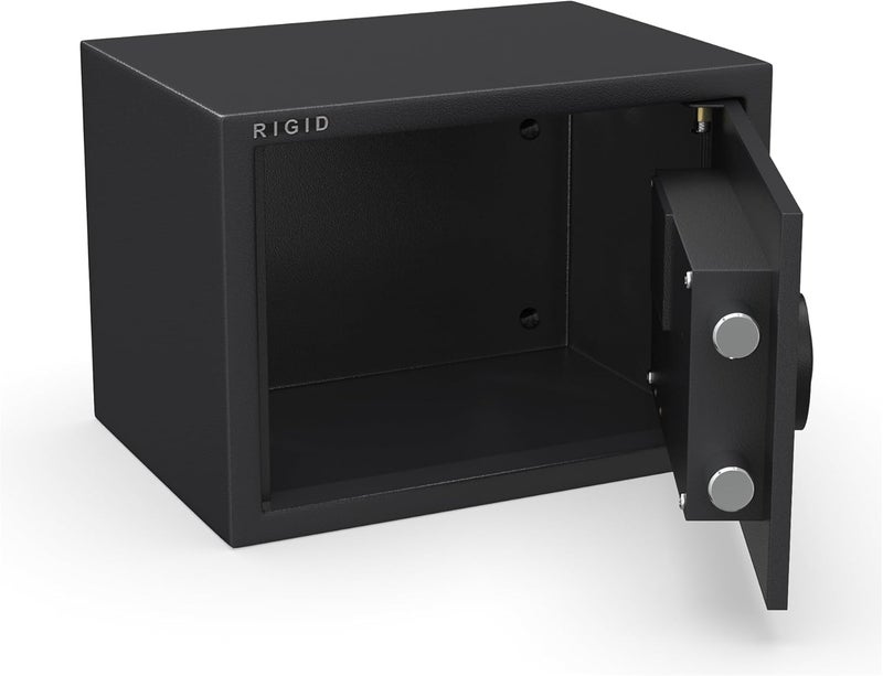 RIGID Safe Box for Home - Digital Keypad Safe Locker, Steel Anti-Theft Security Safe for Money, Jewelry & Documents, Small Fireproof Locker Box - Image 5